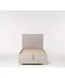 LETTO SINGOLO CONTENITORE CON PIEDINI "HI BOX" OLMO NATURALE 90X190 CM